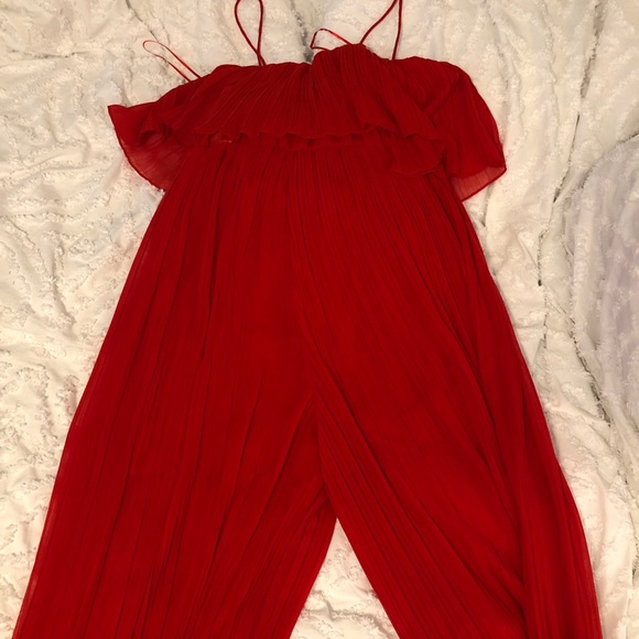Zara one piece red pants suit - Picture 3 of 4